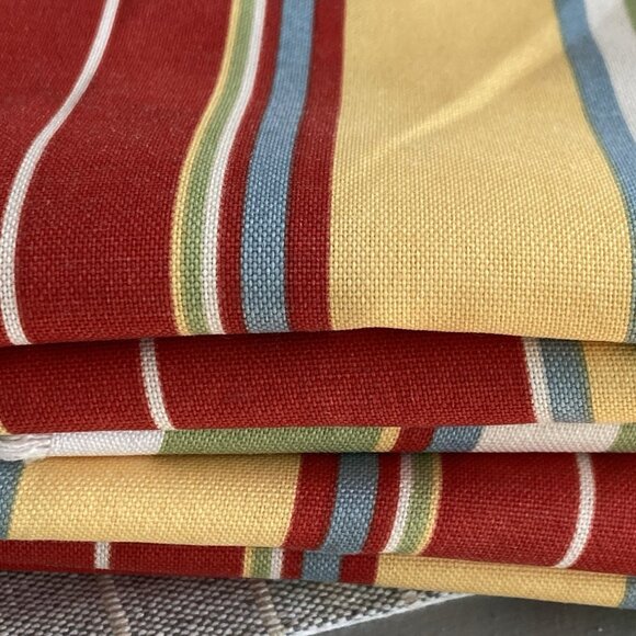 VTG Upholstery Fabric JOHN WOLF Richloom Fabrics Beachy Coastal Stripe BIG REM - Picture 8 of 10